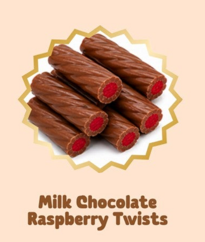 Milk Chocolate Raspberry Twists 875g