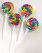 Load image into Gallery viewer, Lollipops - Rainbow Swirl Lollipop 4 x 30g - Sunshine Confectionery
