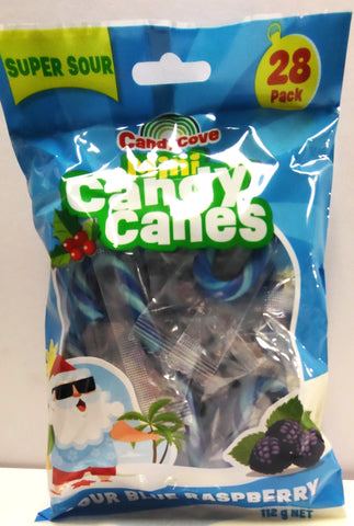 Sour Blue Raspberry Mini Candy Canes