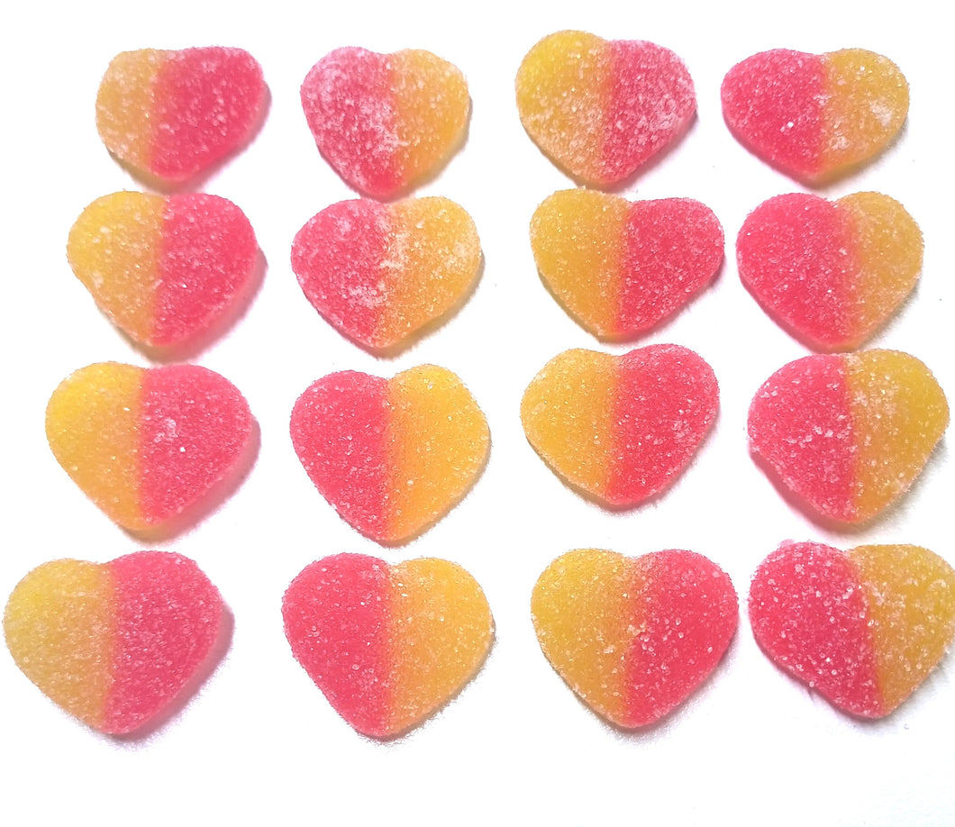 Sour Peach Hearts - Sunshine Confectionery