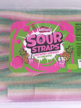 Load image into Gallery viewer, Raspberry / Lemonade / Pineapple Sour Straps - Sunshine Confectionery