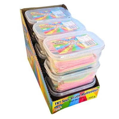 TNT Sour Mini Multicoloured Straps - Sunshine Confectionery
