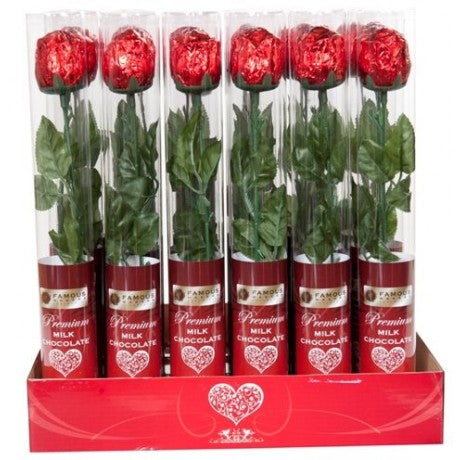 Milk Chocolate Rose in Cylinder x 12 roses - Sunshine Confectionery