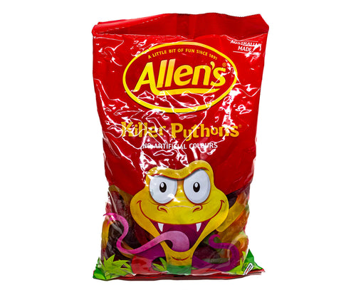 Allen's Killer Pythons 6 x 1kg Carton - Sunshine Confectionery