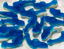 Load image into Gallery viewer, Blue Gummy Sharks 300g - Sunshine Confectionery