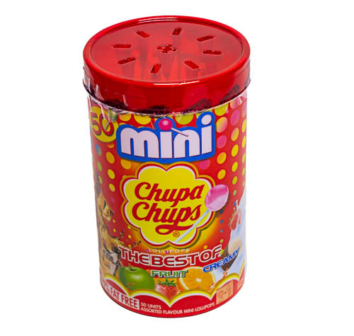 Mini Chupa Chups - 50 mini lollipops tub - Sunshine Confectionery