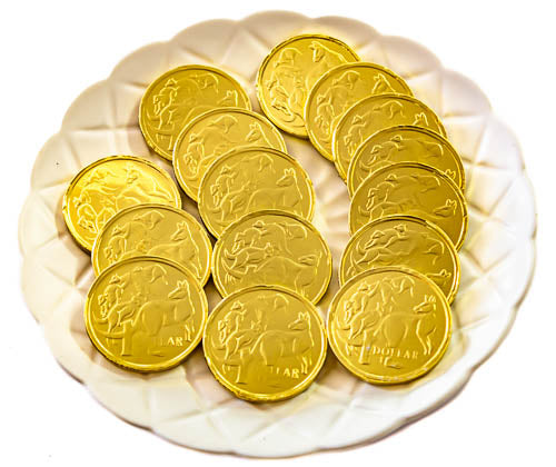 Gold 1 Milk Chocolate Coins