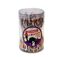 Load image into Gallery viewer, Halloween Orange, Black n White Swirl Lollipops - Sunshine Confectionery