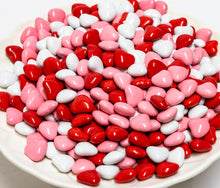 Load image into Gallery viewer, Candy Shell Red, Pink and White Chocolate Hearts 1kg - Sunshine Confectionery
