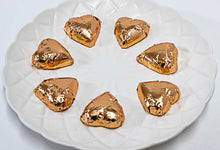 Load image into Gallery viewer, Hearts - Milk Chocolate Hearts in Rose Gold Foil 350g - Sunshine Confectionery
