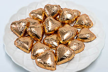 Load image into Gallery viewer, Hearts - Milk Chocolate Hearts in Rose Gold Foil 350g - Sunshine Confectionery