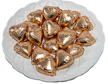 Load image into Gallery viewer, Hearts - Milk Chocolate Hearts in Rose Gold Foil 350g - Sunshine Confectionery