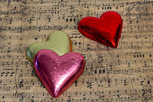 Load image into Gallery viewer, Hearts - Milk Chocolate 30g Hearts in Assorted Foil tub of 30 - Sunshine Confectionery
