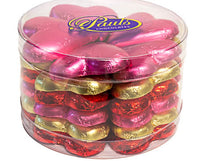 Load image into Gallery viewer, Hearts - Milk Chocolate 30g Hearts in Assorted Foil tub of 30 - Sunshine Confectionery
