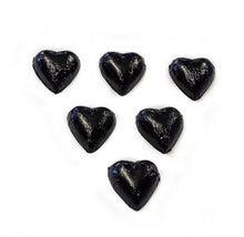 Load image into Gallery viewer, Hearts - Milk Chocolate Hearts in Black Foil - Sunshine Confectionery