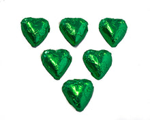Load image into Gallery viewer, Hearts - Milk Chocolate Hearts in Green Foil 350g - Sunshine Confectionery
