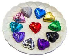 Load image into Gallery viewer, Hearts - Milk Chocolate Hearts in Mixed Foils 10 hearts - Sunshine Confectionery