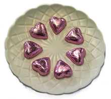 Load image into Gallery viewer, Hearts - Milk Chocolate Hearts in Light Pink Foil 1kg - Sunshine Confectionery
