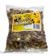 Load image into Gallery viewer, Sour Cola Bottles 1kg - Sunshine Confectionery