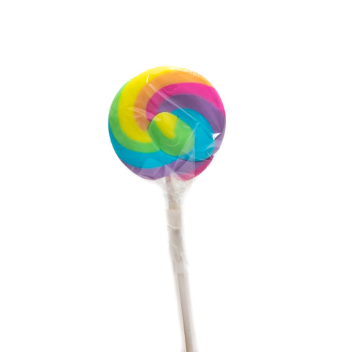 Lollipop Flat Handmade - Rainbow - 80g - Sunshine Confectionery