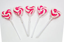 Load image into Gallery viewer, Lollipops - Pink n White Mini Heart Lollipop 24pc - Sunshine Confectionery