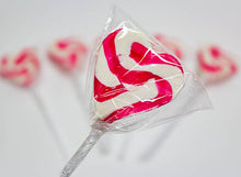 Load image into Gallery viewer, Lollipops - Pink n White Mini Heart Lollipop 24pc - Sunshine Confectionery