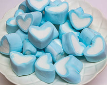 Load image into Gallery viewer, Blue Marshmallow Hearts 300g - Sunshine Confectionery