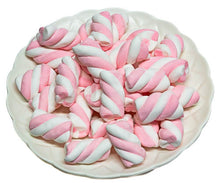 Load image into Gallery viewer, Pink Marshmallow Twists 300g - Sunshine Confectionery
