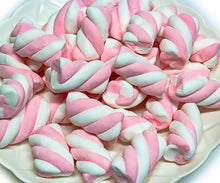 Load image into Gallery viewer, Pink Marshmallow Twists 300g - Sunshine Confectionery