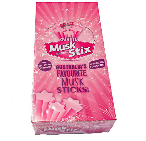 Musk Sticks box - Sunshine Confectionery