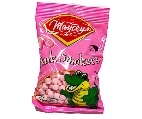 cigarette lollies australia Mayceys Pink Smokers 95g