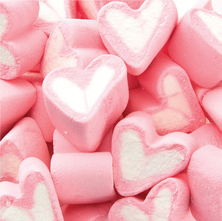 Pink Marshmallow Hearts