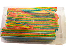 Load image into Gallery viewer, Rainbow Sour Straps - tub 1.2kg - Sunshine Confectionery
