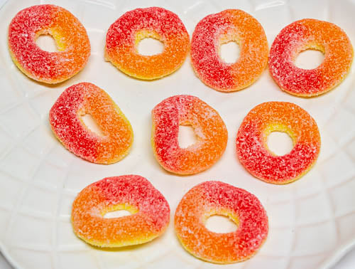 Sour Peach Rings by Trolli - Sunshine Confectionery