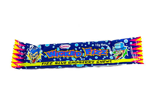 Wicked Fizz Blue Raspberry Chews Sunshine Confectionery