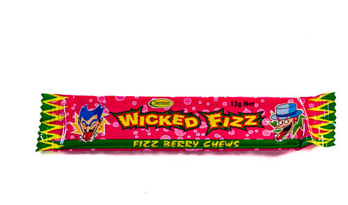 Wicked Fizz Strawberry Chews - Sunshine Confectionery