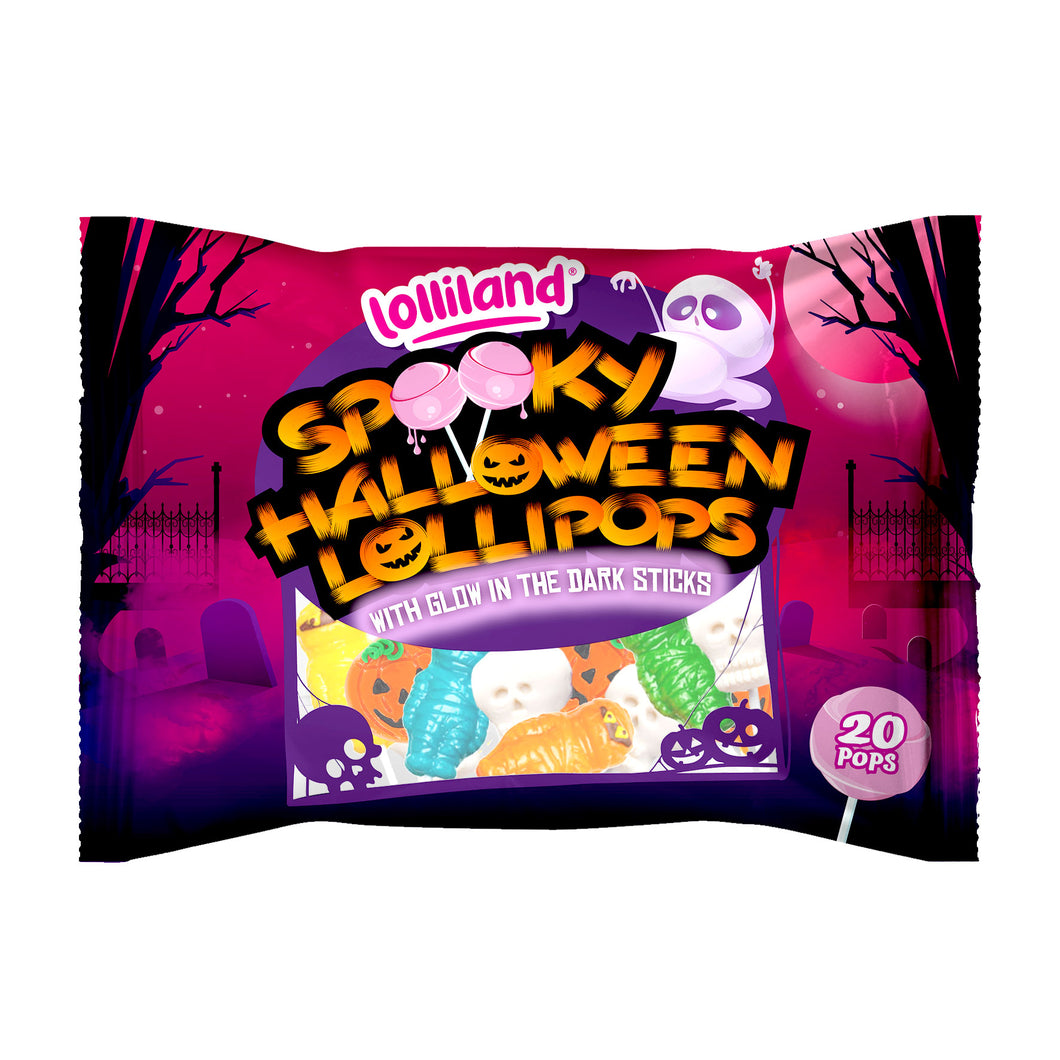 Halloween Lollipops with Glow in the Dark Stick - Sunshine Confectionery