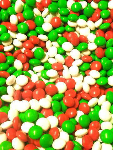 Christmas Chocolate Drops - Red, White, Green - Sunshine Confectionery