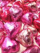 Load image into Gallery viewer, Hearts - Milk Chocolate Hearts in Mixed Pink Foils 350g - Sunshine Confectionery
