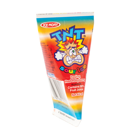 TNT Sour Raging Red Raspberry Mony Freeze Pops