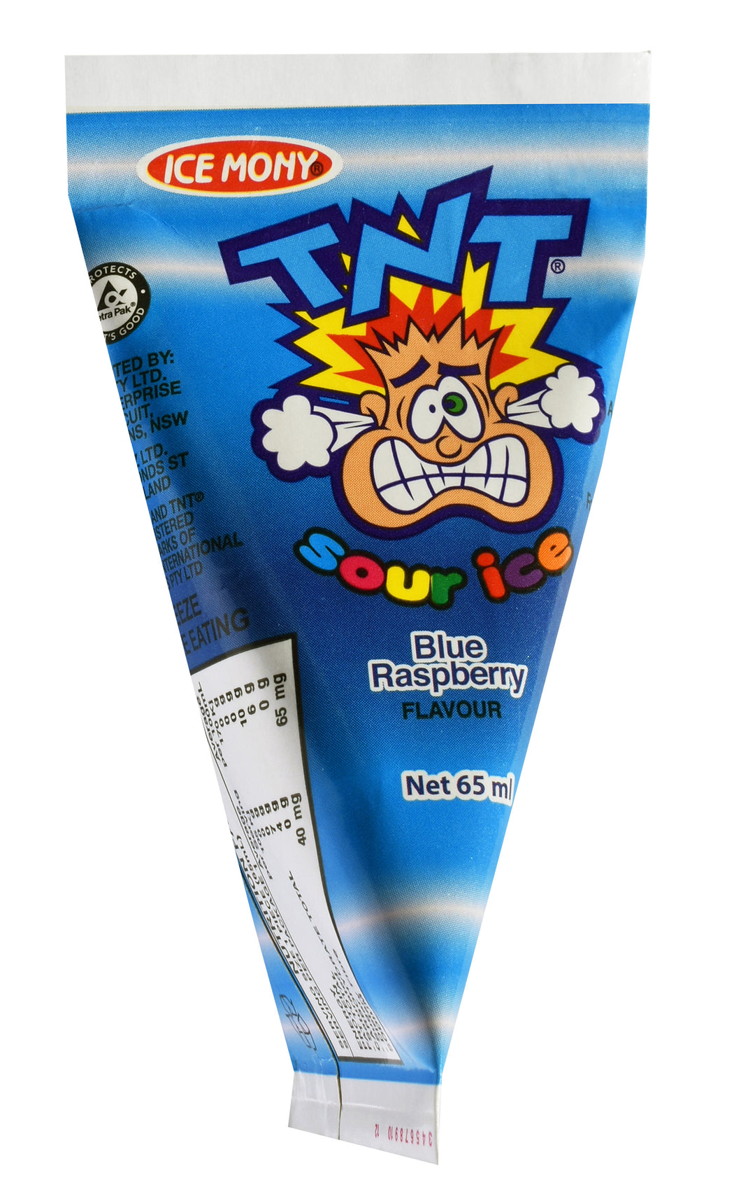 TNT Sour Blue Raspberry Mony Freeze Pops - Sunshine Confectionery
