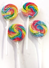 Load image into Gallery viewer, Lollipops - Rainbow Swirl Lollipop 4 x 30g - Sunshine Confectionery
