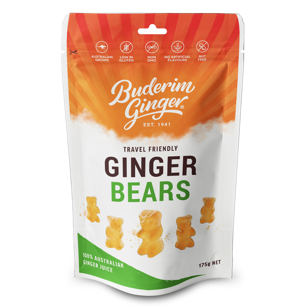 Ginger Bears by Buderim Ginger 175g - Sunshine Confectionery