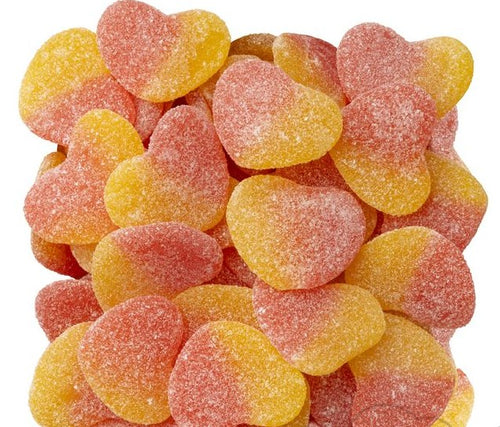 Sour Peach Hearts Lolliland - Sunshine Confectionery