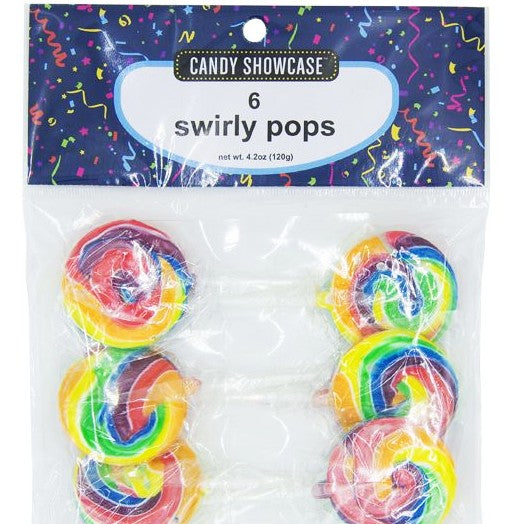 Rainbow Swirl Lollipops 120g - Sunshine Confectionery