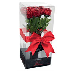 Milk Chocolate Roses box of 12 roses - Sunshine Confectionery