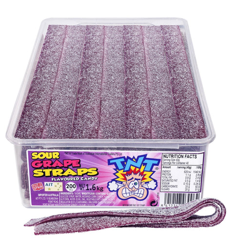 TNT Sour Grape Straps - Sunshine Confectionery