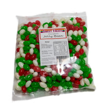 Load image into Gallery viewer, Christmas Jelly Beans Mini - Green, Red and White 500g - Sunshine Confectionery
