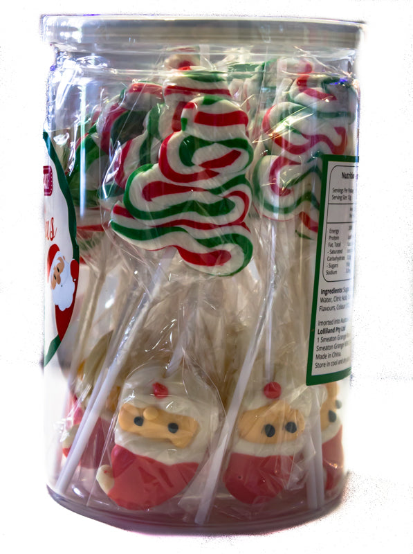 Christmas Lollipops - Santa and Christmas Tree - Sunshine Confectionery