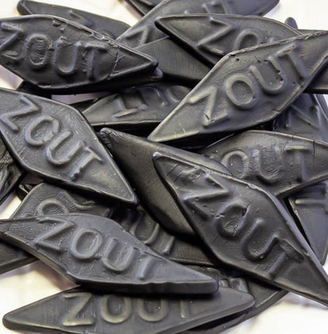 Dutch Licorice Salty Large Diamonds - Zoute Giga Snippers - Sunshine Confectionery